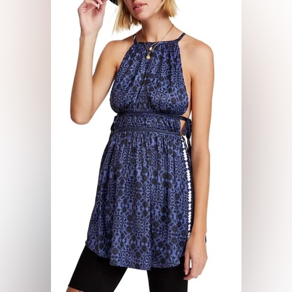 Free People Mid Summers Day Dress in Blue Combo ๐ - Picture 10 of 11